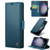 -Lion RFID blokiranje novčanika za Samsung Galaxy S21 +, izdržljivi retro suelo PU kožni folio flip