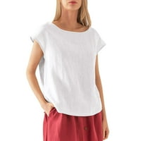 Ženske bluze Ženska modna boja kontrast patchwork off ramena majica s dugim rukavima bijeli xxxl