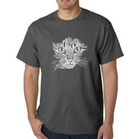 Majica majica pop umjetnosti muške riječi umjetnosti - mačka lice