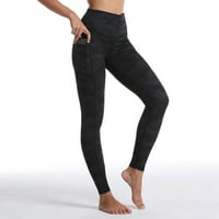 Ženska modna casual kamouflageprint High-struk džep mrežice yoga hlače hot6s4486103