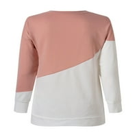 Kololock pulover dukserica za žene modni chic crew vrat Osnovna majica patchwork vrhovi casual svakodnevne