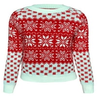 Avamo žene Xmas džemperi pleteni džemper vrhovi dugih rukava božićni džemper dame ugodno pulover chic