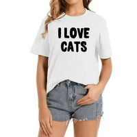 Ljubavne mačke Životinjski ljubavnik Gigt Vintage Womens Fashion Majica - Trendi grafički tee za ljeto