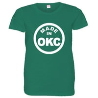 Pleasemetees Ženski od rođenih u gradu Oklahoma City OK Logo naljepnica HQ Tee