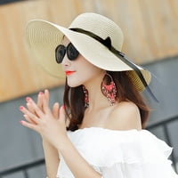 Ljetne dame Veliki rub slame od slame iz ulice sunčeve sunčeve sunčeve korejske sklopive plaže za odmor Veliki slamnati šešir