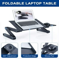 Podesivi laptop stol; Stalak za laptop za posteljinu prijenosni krug sklopivi tablicu Radna stanica