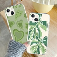 Green Love Leaf Phonecase za iPhone Pro Pro Pro MA Mini XS MA XR 6S Plus SE 5C za Samsung Note Napomena Ultra S S20 + S20ULTRA