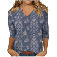 Strugten majice za žene Slatke grafičke grafike Ters Bluze casual plus veličine Basic Gumb Tipke pulover