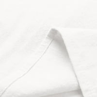 Advoicd Muške košulje Lagane vlage Wicking ribolov majica s dugim rukavima sa UPF White L