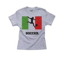 Italija - Olimpijski - nogomet - Zastava - Silhouette Girl Pamučna majica