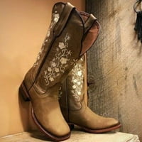 Visoka koljena na karticama Čizme čizme sa umjetnim kratkim rukom cipelama za krugove runo za poslovnu