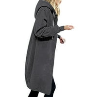 Zimska odjeća za žene Modni topli kaputi Ležerne s kapuljačom Fuzzy fleece jakne pulover plus veličine