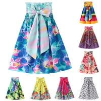 Bohemian Style Kid Girl Summer Beach suknja Sunderss cvjetna haljina 3- godine