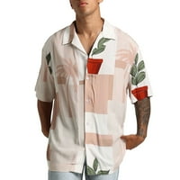Košulje za muškarce Muški ljetni tisak kratkih rukava labava ležerna košulja muške majice Havajski stil