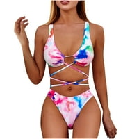 Badymincsl modni ženski kupaći kostimi Bikini tip-dye ispisani zavoj split kupaći kostim