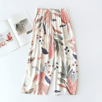 Lanner Capri hlače Ženska ljetna tanka cool pamučna pidžama imaju bočne džepove za nošenje sunčanih
