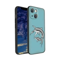 Kompatibilan sa iPhone telefonom, delfin-riba - silikonska futrola za teen Girl Boy Case za iPhone 13