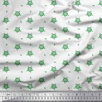 Soimoi Green Pamuk poplin tkanina umjetnička cvjetna od tiskane zanata tkanina sa dvorištem širom