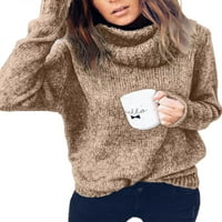 Luxplum dame pulover dugih rukava s dugim rukavima od pune boje pletenih džempera, casual skakač plinovi