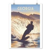 Gruzija, litograf, naslonjen u avanturu, skijanje na vodi