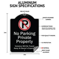 Znak serije dizajnera za prijavu - poseban parking