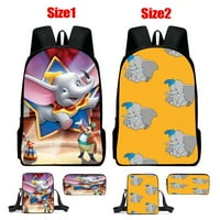 Dumbo školska torba prepoznatljiva ruksaka za animaciju za višekratnu upotrebu sa križnom torbom za