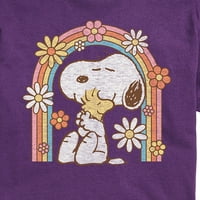 Kikiriki - Retro cvjetni dugi - grafička majica s kratkim rukavima