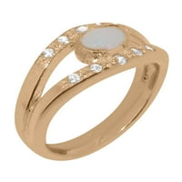 Britanci napravio 9K ružičastog zlata originalno prirodno prirodni i dijamantnski ženski prsten - veličine