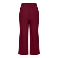 Soft pidžama pantalone za žene, ležerne kostivne kostirene pantalone za zavojske džepove elastične struke