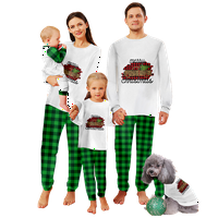 Podudarni obiteljski božićni pidžami set za spavanje za spavanje Božić bivola plastirana traka tiskana