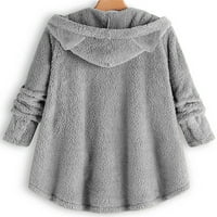 Sherpa Fuzzy Fleece PAJAMAS džemper za ženske plus veličine božićne posude sa duksevima pulover Duksera sa džepom