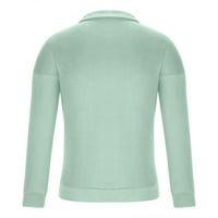 Uorcsa Sun Solid pulover pulover dugih rukava Ležerne prilike, LEAL LEAL Bluze Green