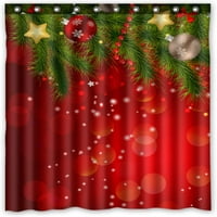 Sretan božićni tuš za zavjese 72 72 poliesterska zavjesa sa kukama