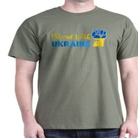 Cafepress - postolje sa Ukrajinom Mirovna žena Snažna fi majica - pamučna majica