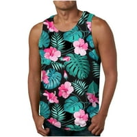 Honeeladyy top rezervoar za muškarce Nova moda Ležerna za muške ljetne cvjetne havajske Camisole Print