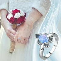 Xinqinghao Angagement okrugli rez Zirkoni Žene Vjenčani prstenovi Nakit za žene za žene Full Diamond