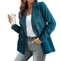 Ženska jakna za corduroy Solid Color labav kaput modna dugačka odjeća za jesen zima novo