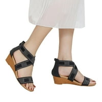 Klizni sandale Žene Rhinestone Komforno debelo SOLED Vodootporna platforma Rimpanjske žene Ljetne cipele sa sandale Sandale za žene Crna 8