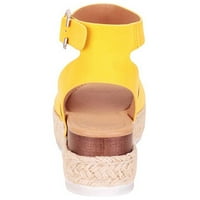 Ženska platforma za klin sandale Open TOE Ležerne prilike ljetne modne casual cipele žute