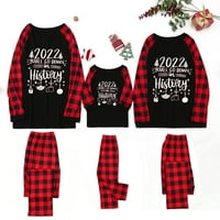 Porodica koja odgovara Pajamas Set Xmas Tree Holiday PJS Usklađivanje porodice pidžamas božićni crveni