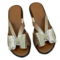 Sandale Žene Stretch ortotičke klizne sandale Sandale tkane plažne klin papuče Bow cipele