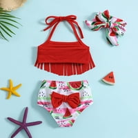 Djevojčini kupaći kupaći kostim djeca dječje djevojke modne slatka sirena cvijeće Ispis Bikini kupaći