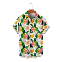 Flower Beach Print Majica Muškarci Muška majica kratkih rukava Top plaža odjeća za dječake, A-130