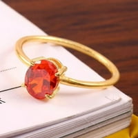 Prirodni certificirani PADPARadscha Gemstone Ring Ring za ženu i muški napitak Poklon prsten Jednostavno