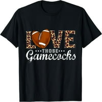 Volite te GameCocks Fudbalski duh - Ljubavna fudbalska majica Crna 2x-velika