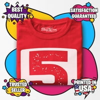 Trgovina4EVER 5. rođendan trke Broj majica Toddlerova pamučna majica 5t 6t crvena