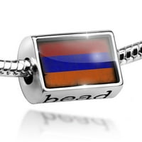 Bead Armenija zastava sa vintage izgled šarm odgovara svim evropskim narukvicama