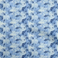 Onuone pamuk svilene plave tkanine azijski japanski koi riblji haljina materijala od tkanine za ispis