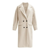 Ženski kaputi za prevelike jakne žene jesen i zimski odijelo izrez tanki kaput jakna za rovove dame
