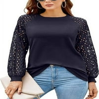 Aiyino ženske dugih rukava čipke casual labavih bluza majica